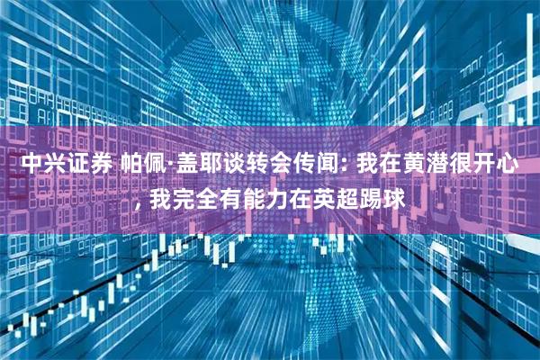 中兴证券 帕佩·盖耶谈转会传闻: 我在黄潜很开心, 我完全有能力在英超踢球